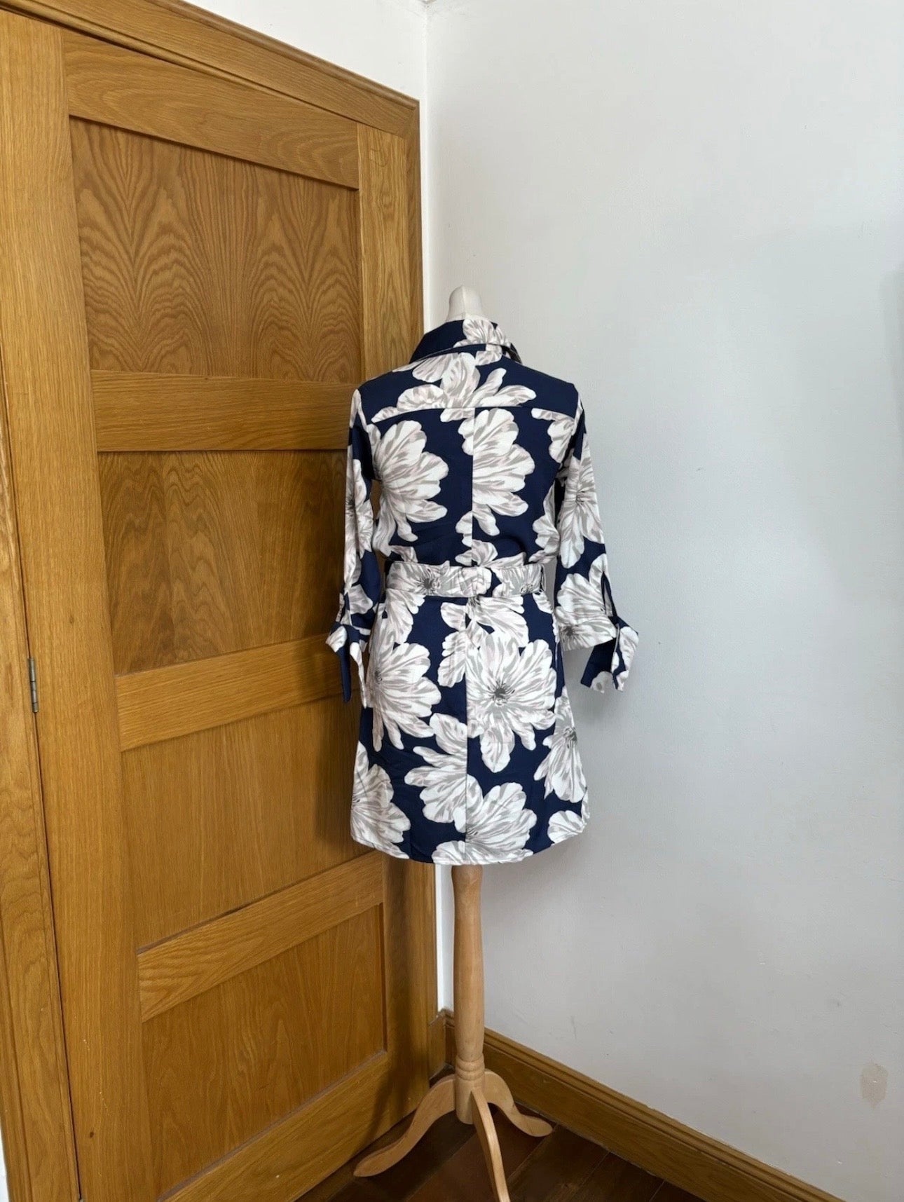 Dancing Leopard Bloom Print Mini Dress Colour Navy Multi Size 6
