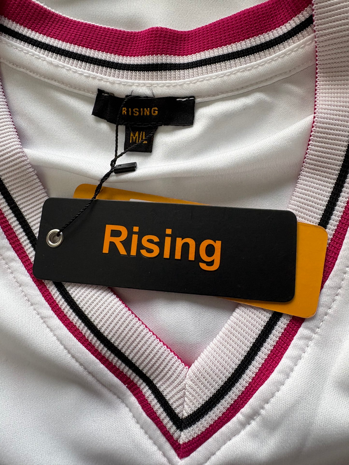 Rising V Neck Short Sleeve T-Shirt Colour White Size M/L One Size 10-16