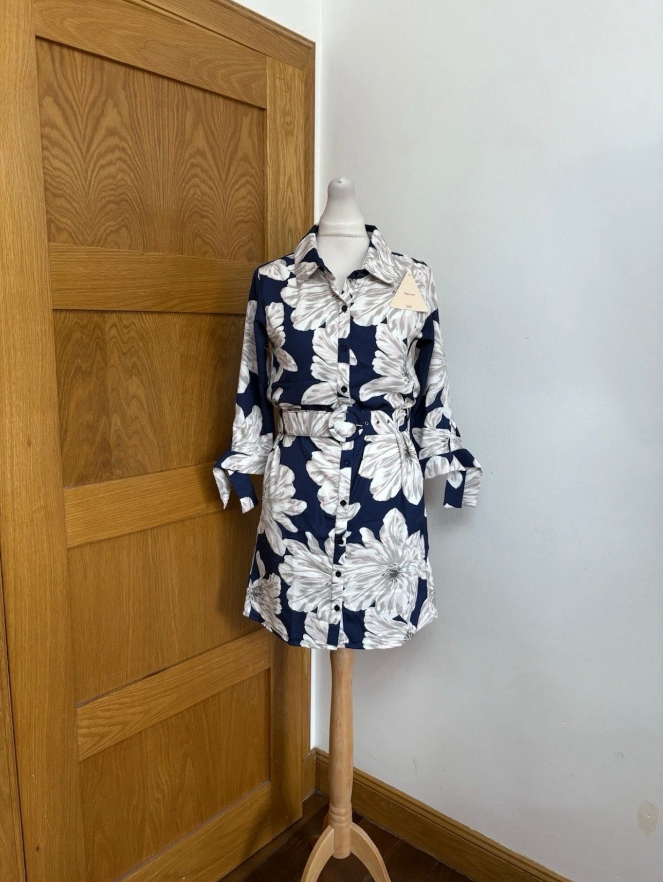 Dancing Leopard Bloom Print Mini Dress Colour Navy Multi Size 6