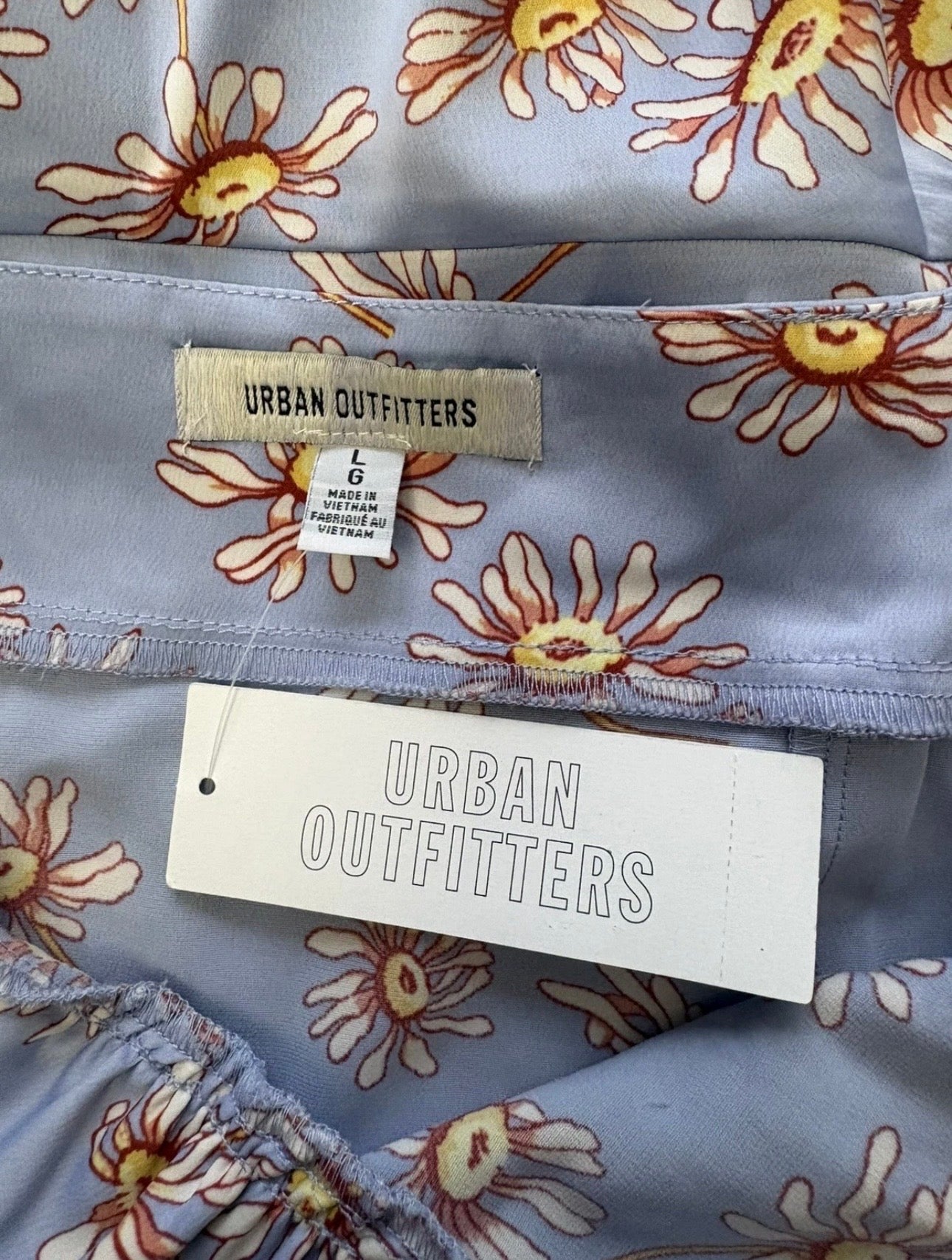 Urban Outfitters Finley Flirty Mini Dress Colour Light Blue Multi