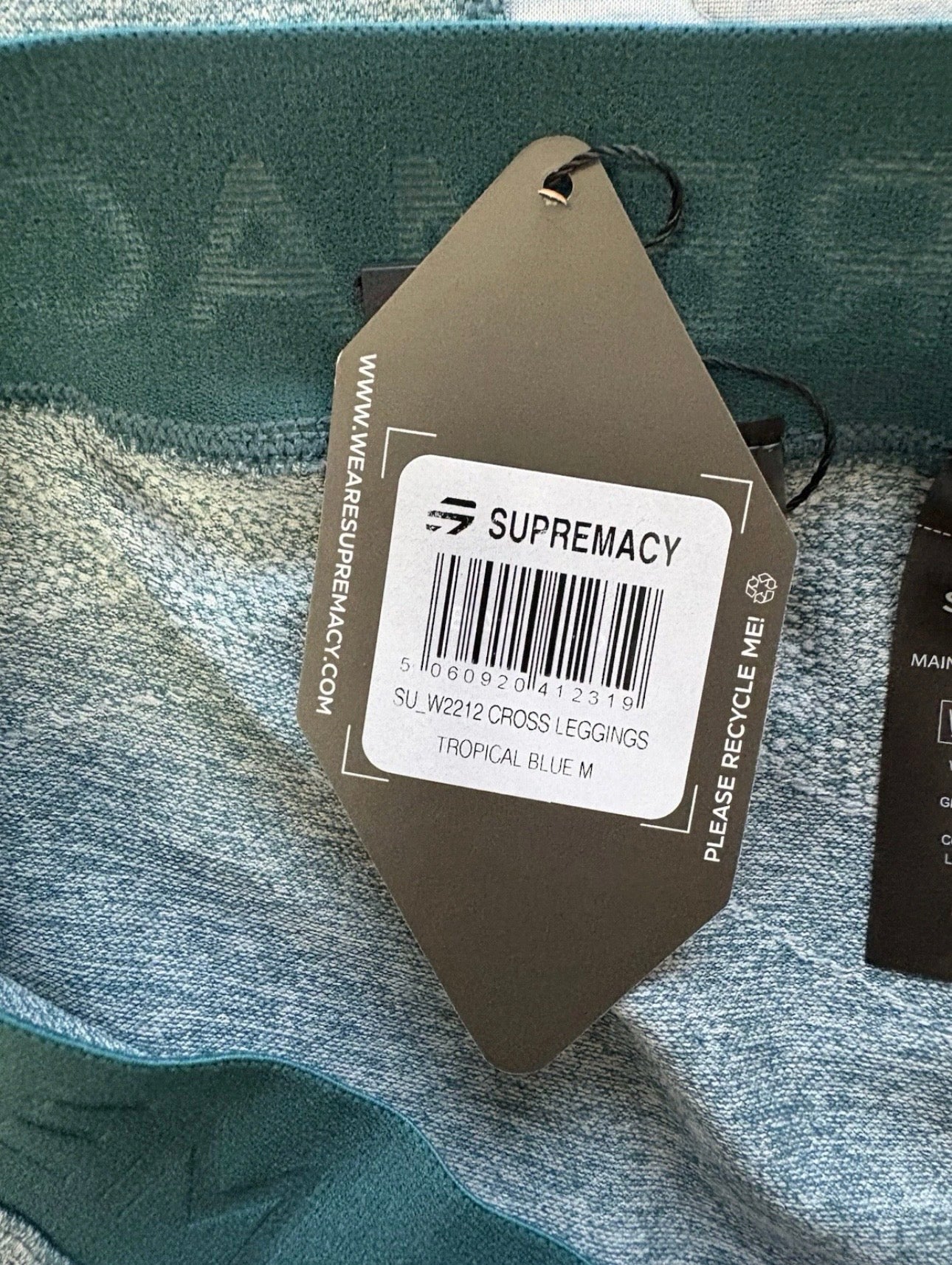 Supremacy Cross Leggings Colour Tropical Blue Size M