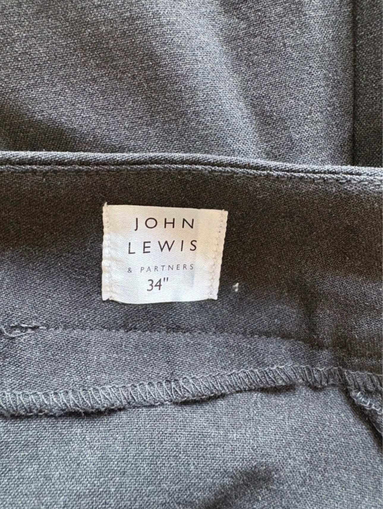 John Lewis Pencil Skirt Colour Grey Size 34” Waist