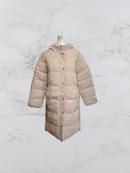 Cissy&Co Hooded Puffer Jacket Colour Beige Size XXL