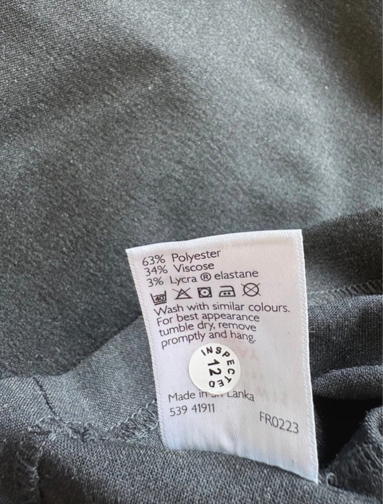 John Lewis Pencil Skirt Colour Grey Size 34” Waist