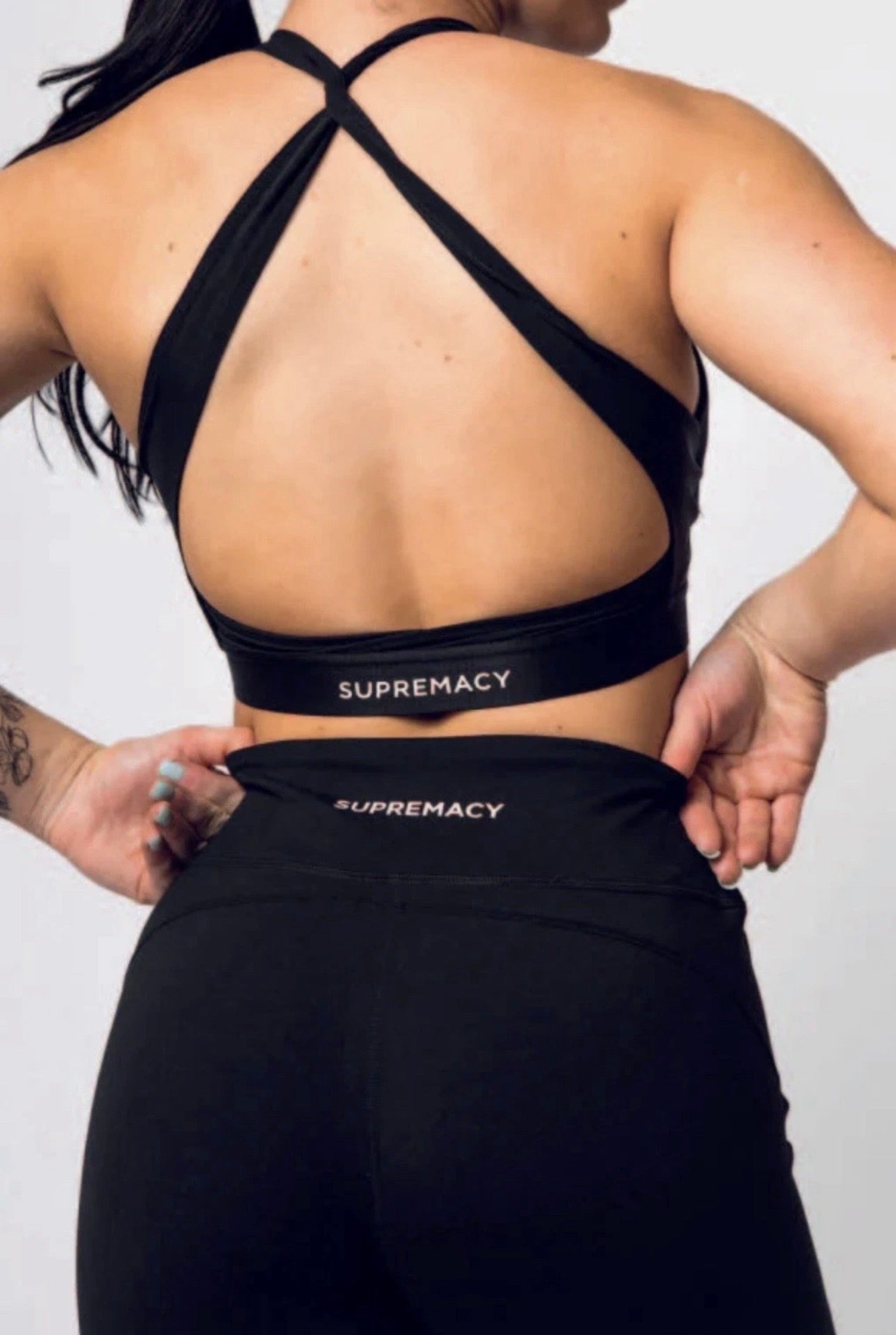 Supremacy Peak Twist Back Bra
Colour Black Size M