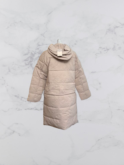 Cissy&Co Hooded Puffer Jacket Colour Beige Size XXL