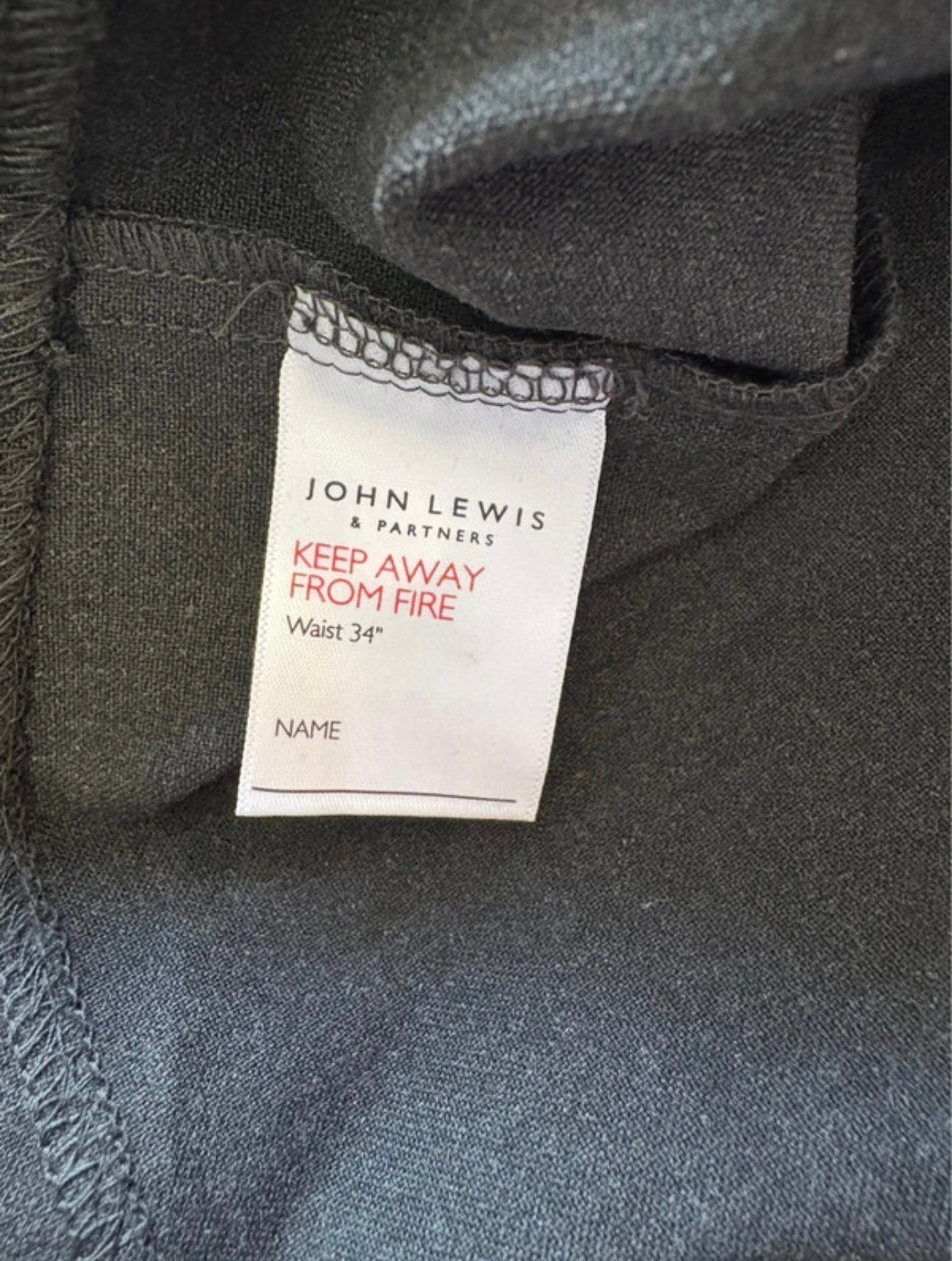 John Lewis Pencil Skirt Colour Grey Size 34” Waist