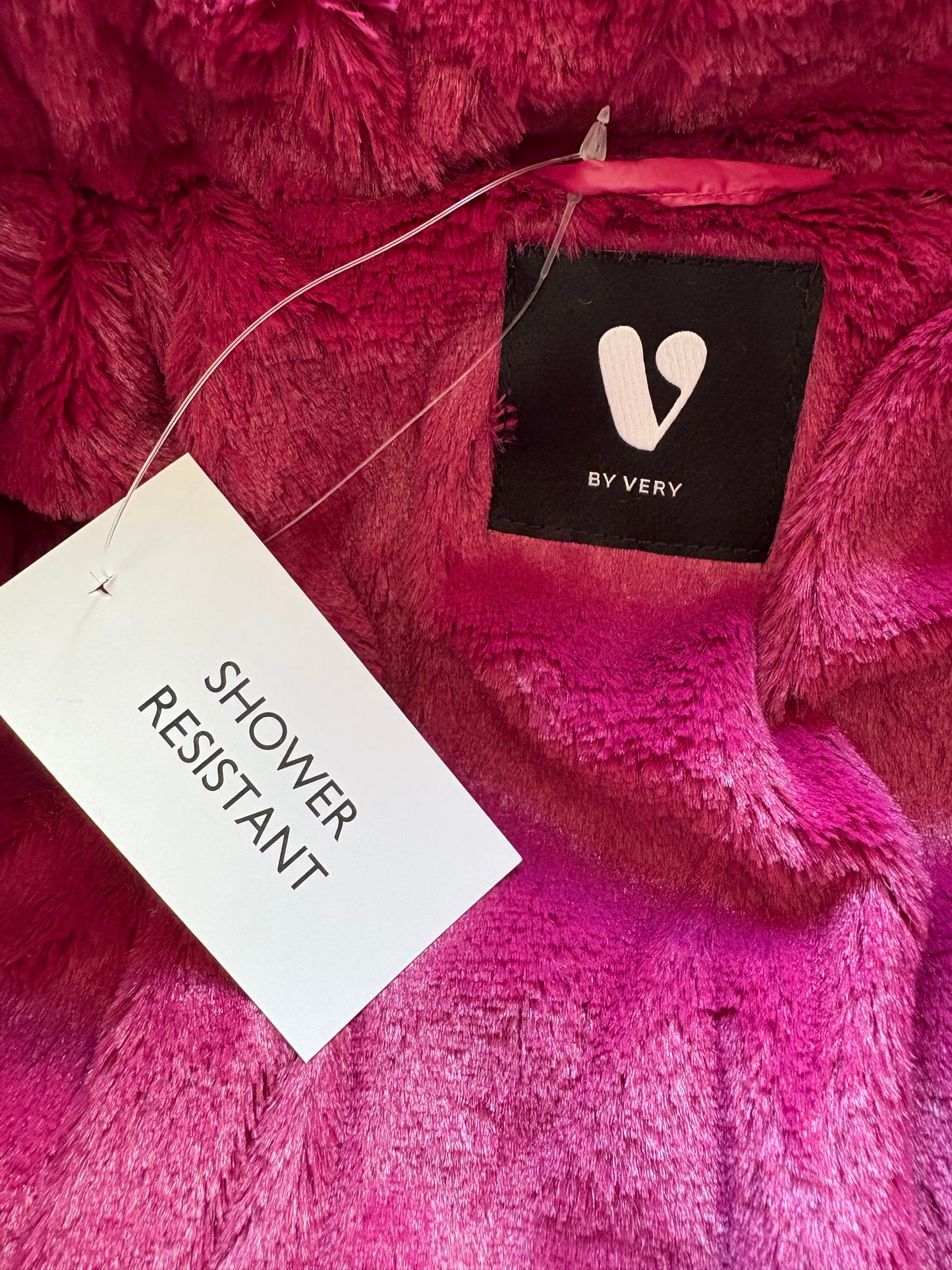 V by Very Girls Pearlized Hooded Half Fur lined parka jacket Size 13 Years