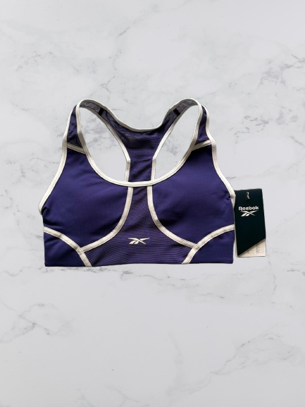 Reebok Lux Racerback Sports Bra Colour Purple Size 4-6