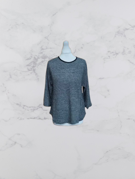 Wrap London Linen Long Sleeve Top Colour Graphite Size 10
