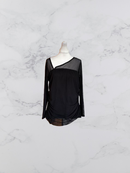 Yours Clothing London Long Sleeve Top Colour Black Size 20
