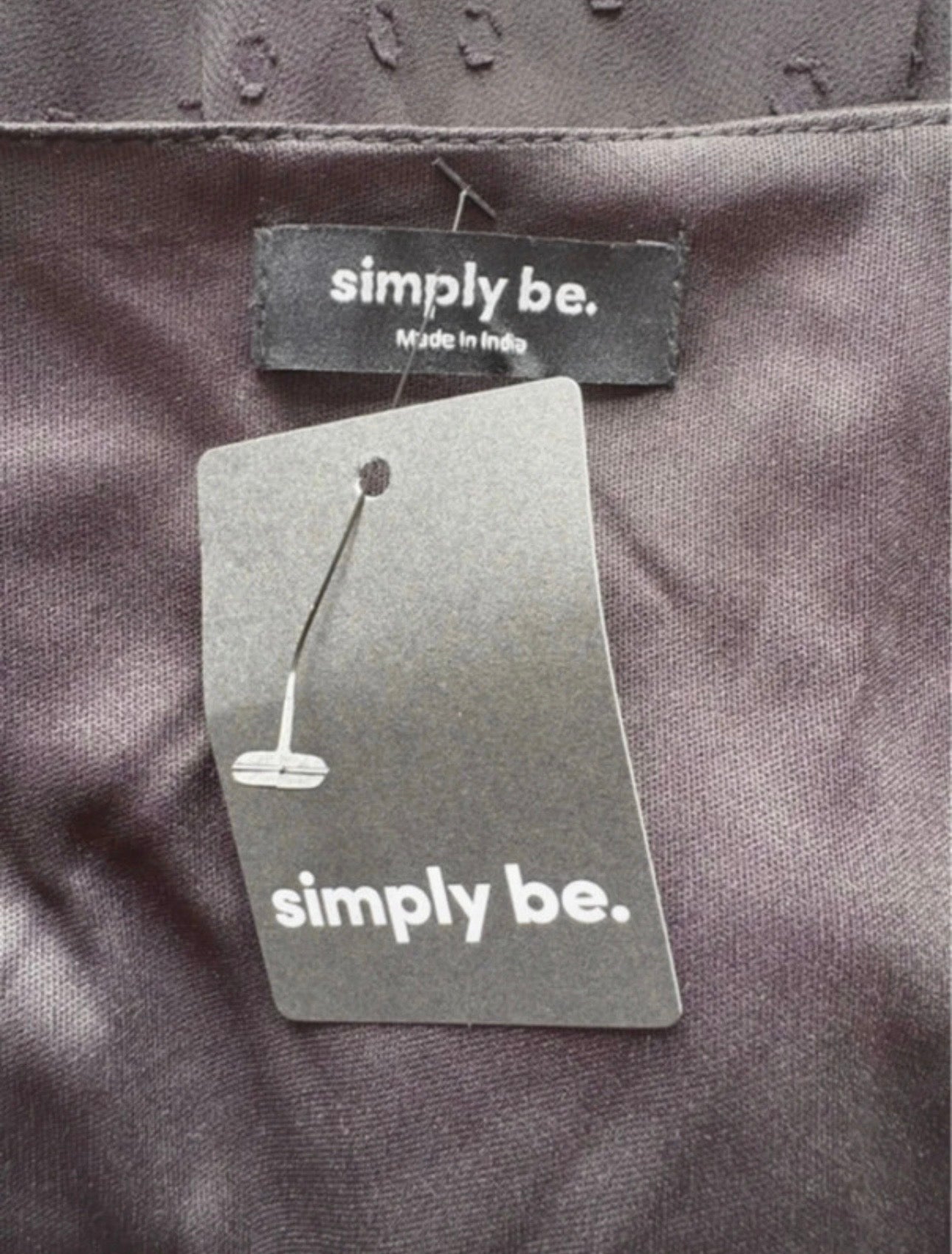 Simply Be Dobby V Neck Ruched Waist Blouse Colour Black Size 20