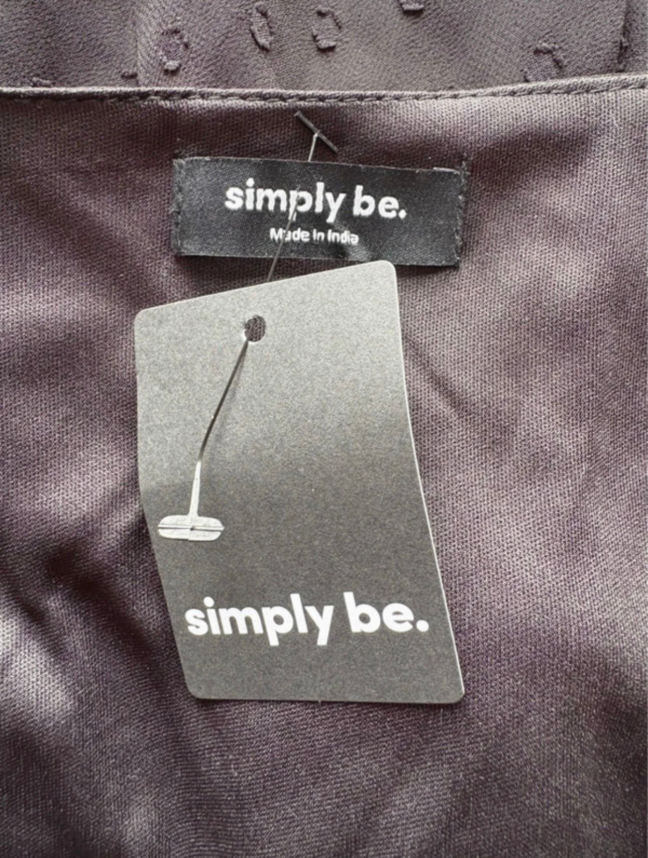 Simply Be Dobby V Neck Ruched Waist Blouse Colour Black Size 20