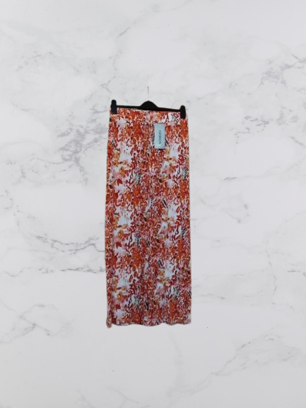 Fashion wide leg crinkle trousers Colour Red Multi Size L/XL