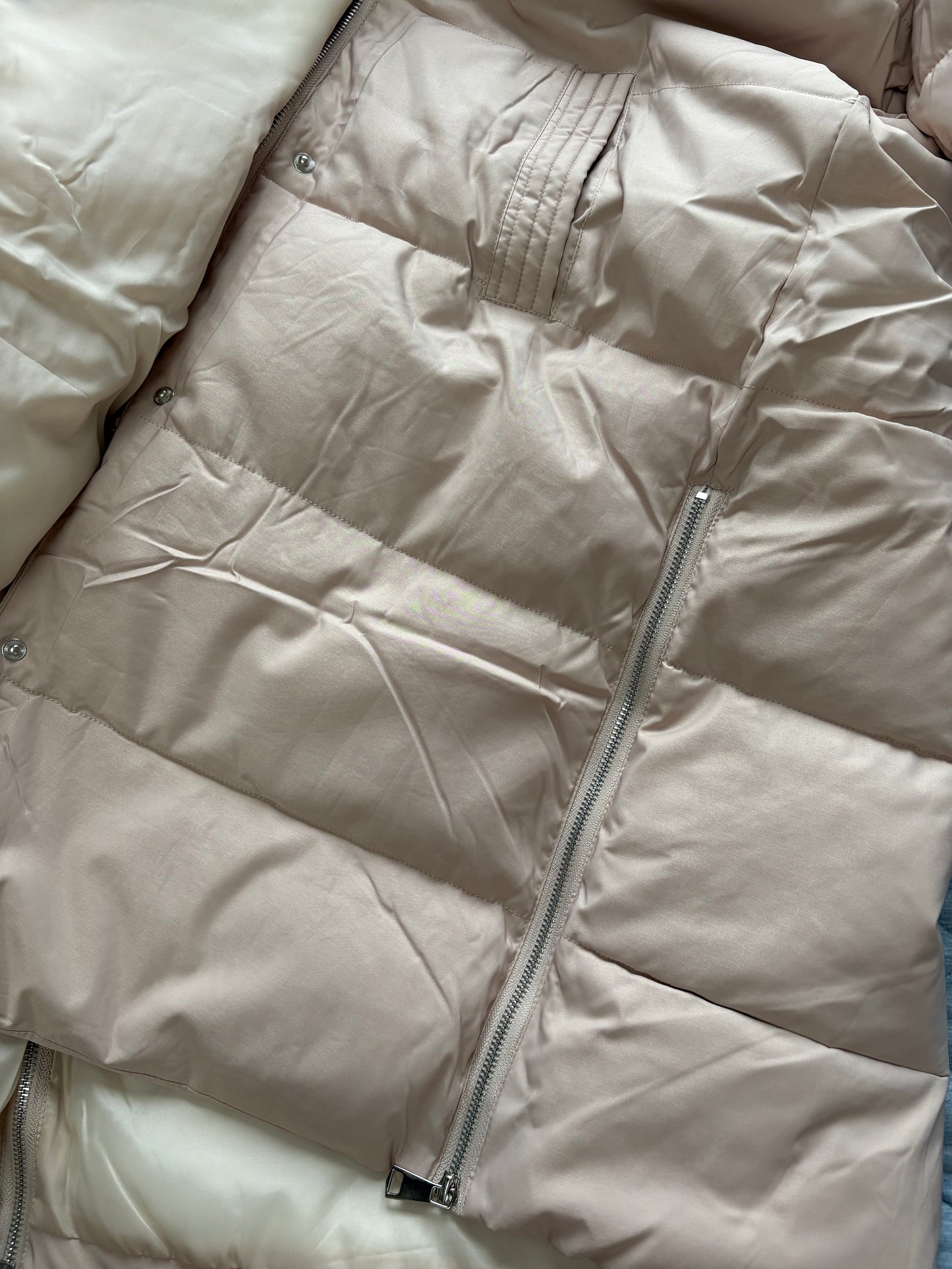 Cissy&Co Hooded Puffer Jacket Colour Beige Size XXL