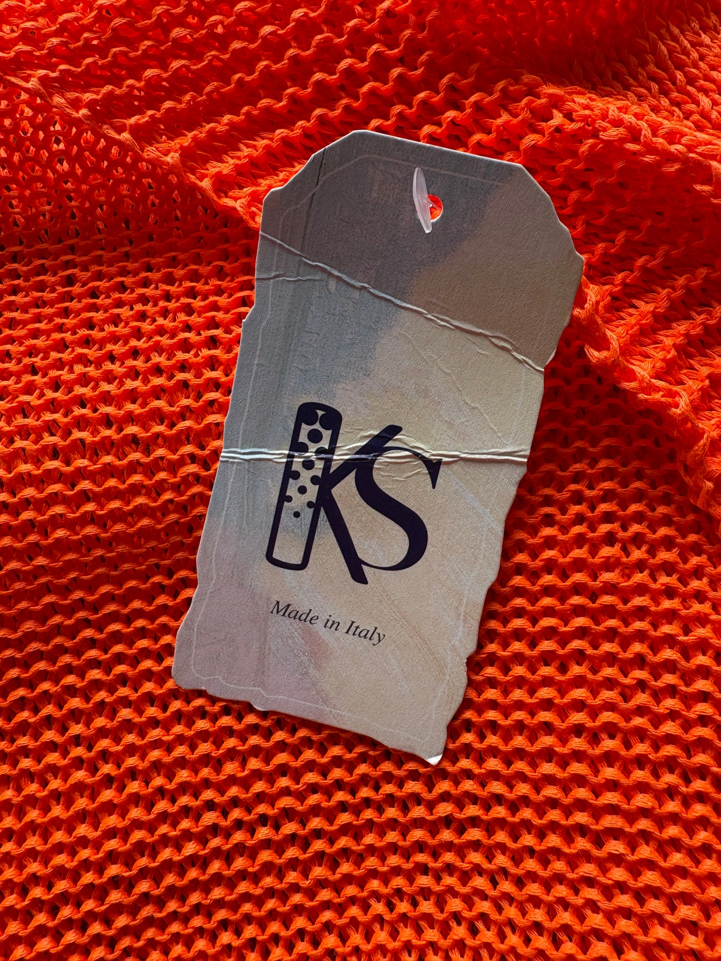 Made In Italy KS 3/4 Sleeve Crochet Cardigan Colour Orange One Size 12-24