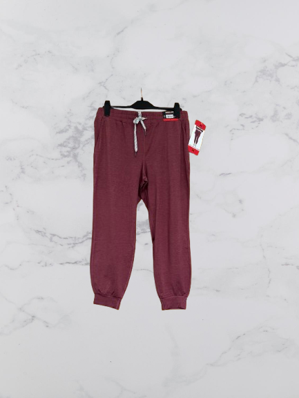 Kirkland Signature Lightweight Joggers Colour Burgundy Size M UK Size 14
