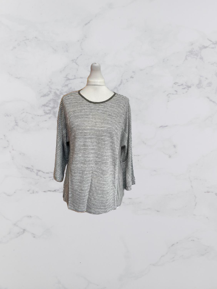 Wrap London Linen 3/4 Sleeve Top Colour Khaki Size 14