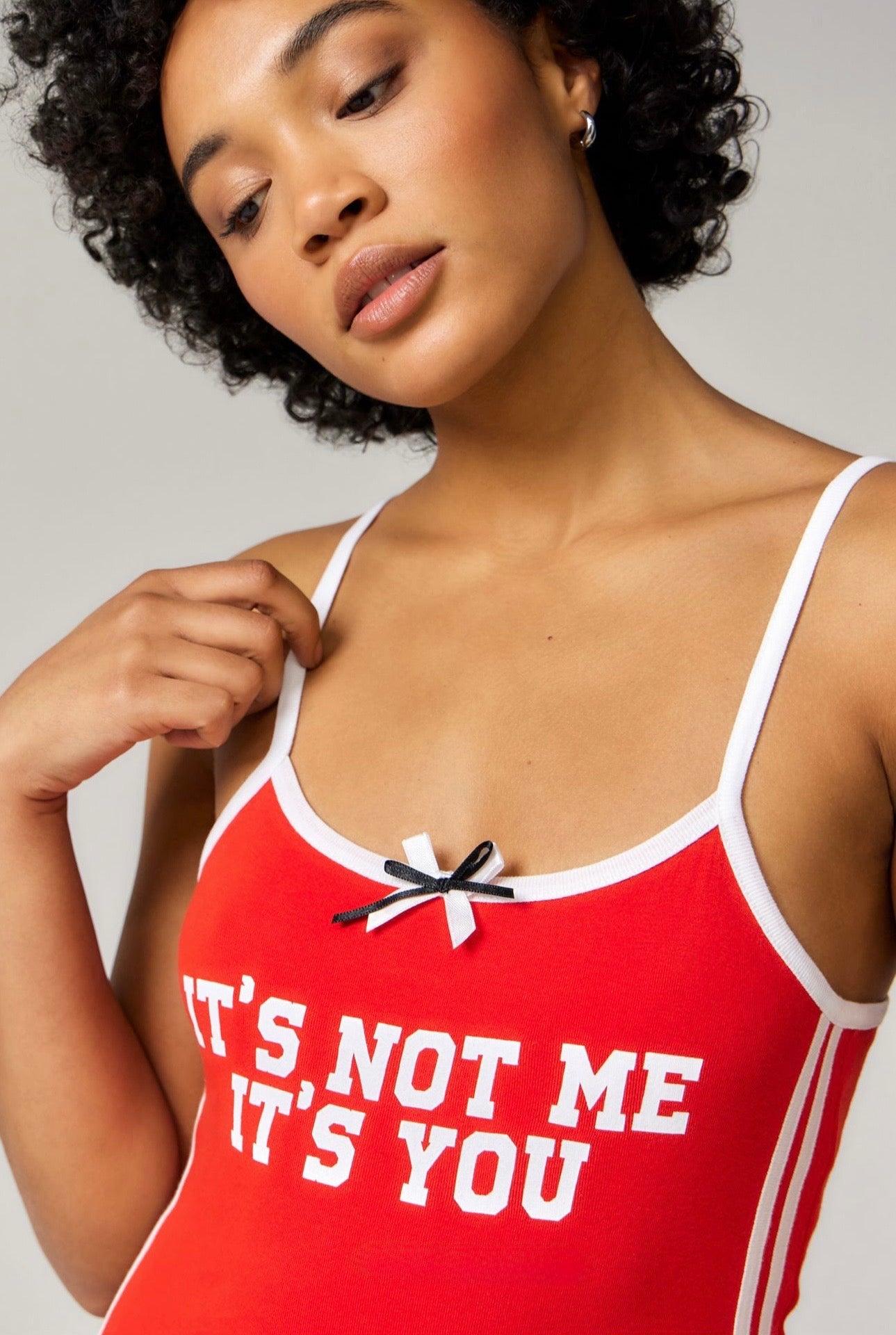 Urban Outfitters 'It's not me it's you' Mini Dress Colour Red /White Size L