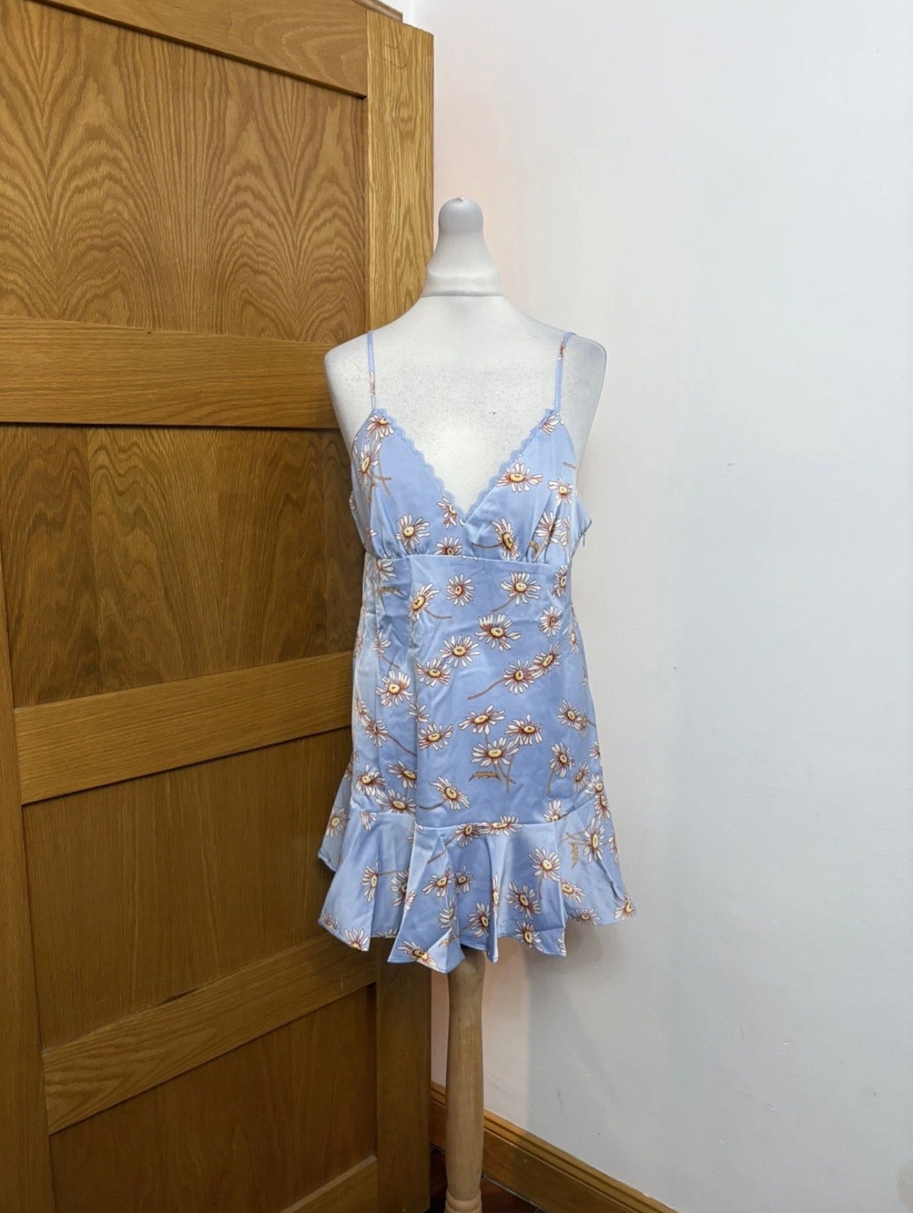 Urban Outfitters Finley Flirty Mini Dress Colour Light Blue Multi
