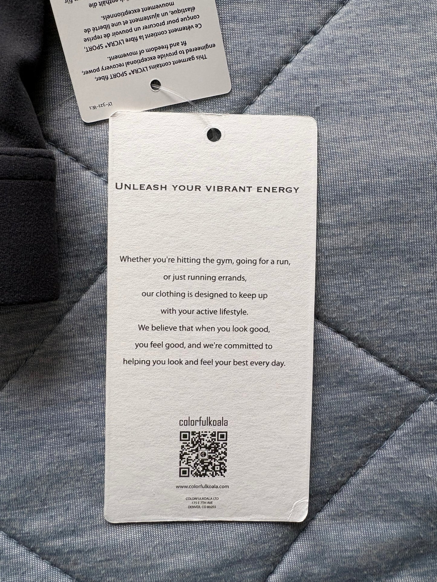 Colorfulkoala Dreamlux Bowknot Strappy Sports Top Colour Blue Ink