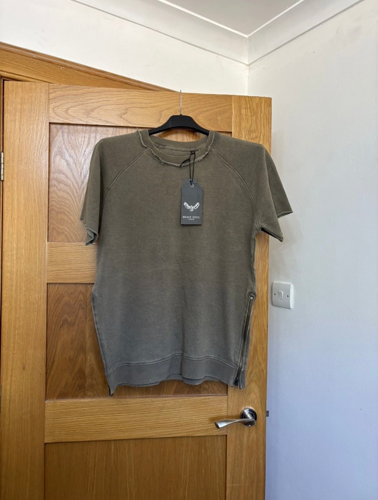 Brave Soul Zip Side Casual T-Shirt
Colour Khaki Size S