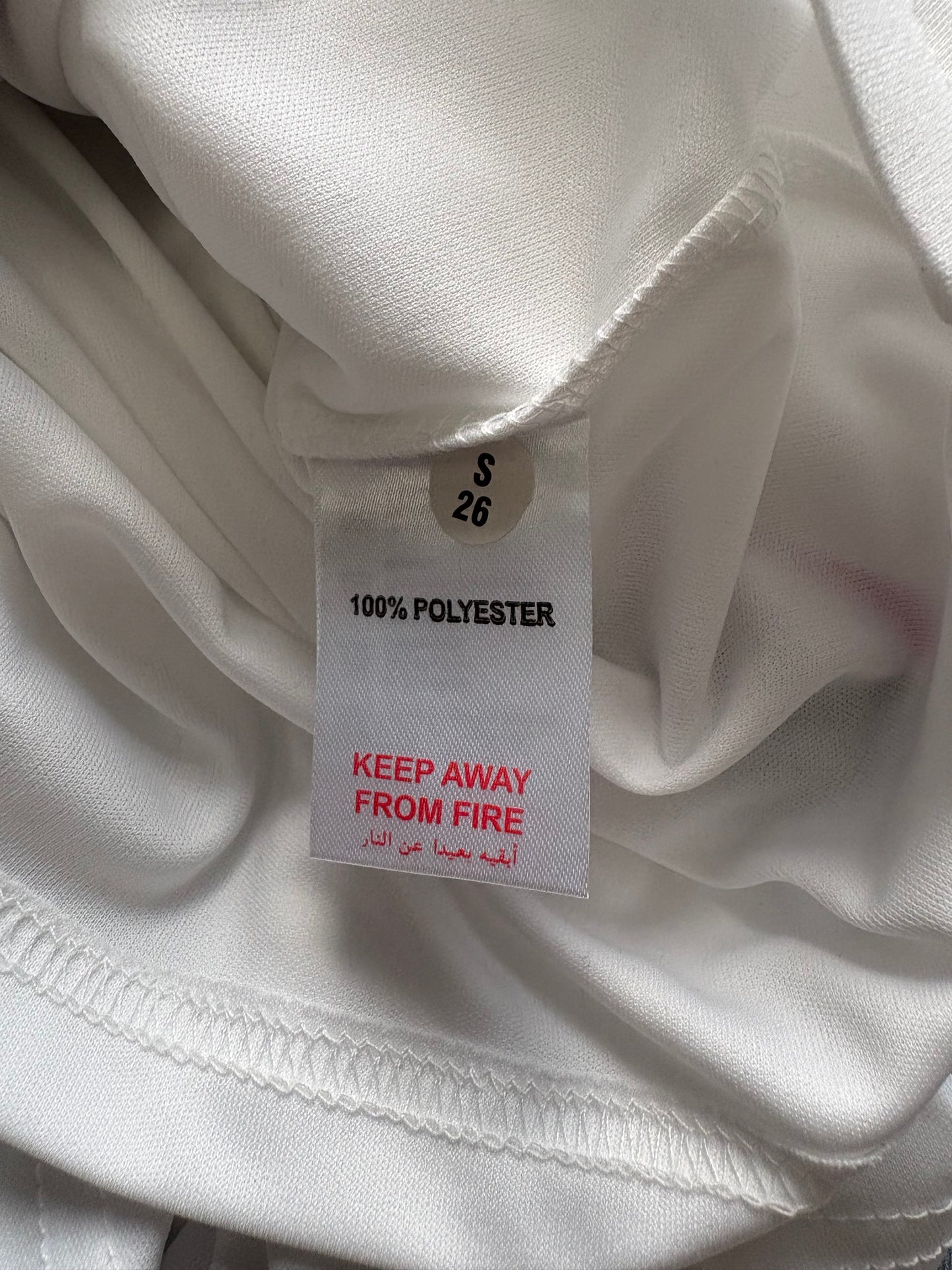 Rising V Neck Short Sleeve T-Shirt Colour White Size M/L One Size 10-16