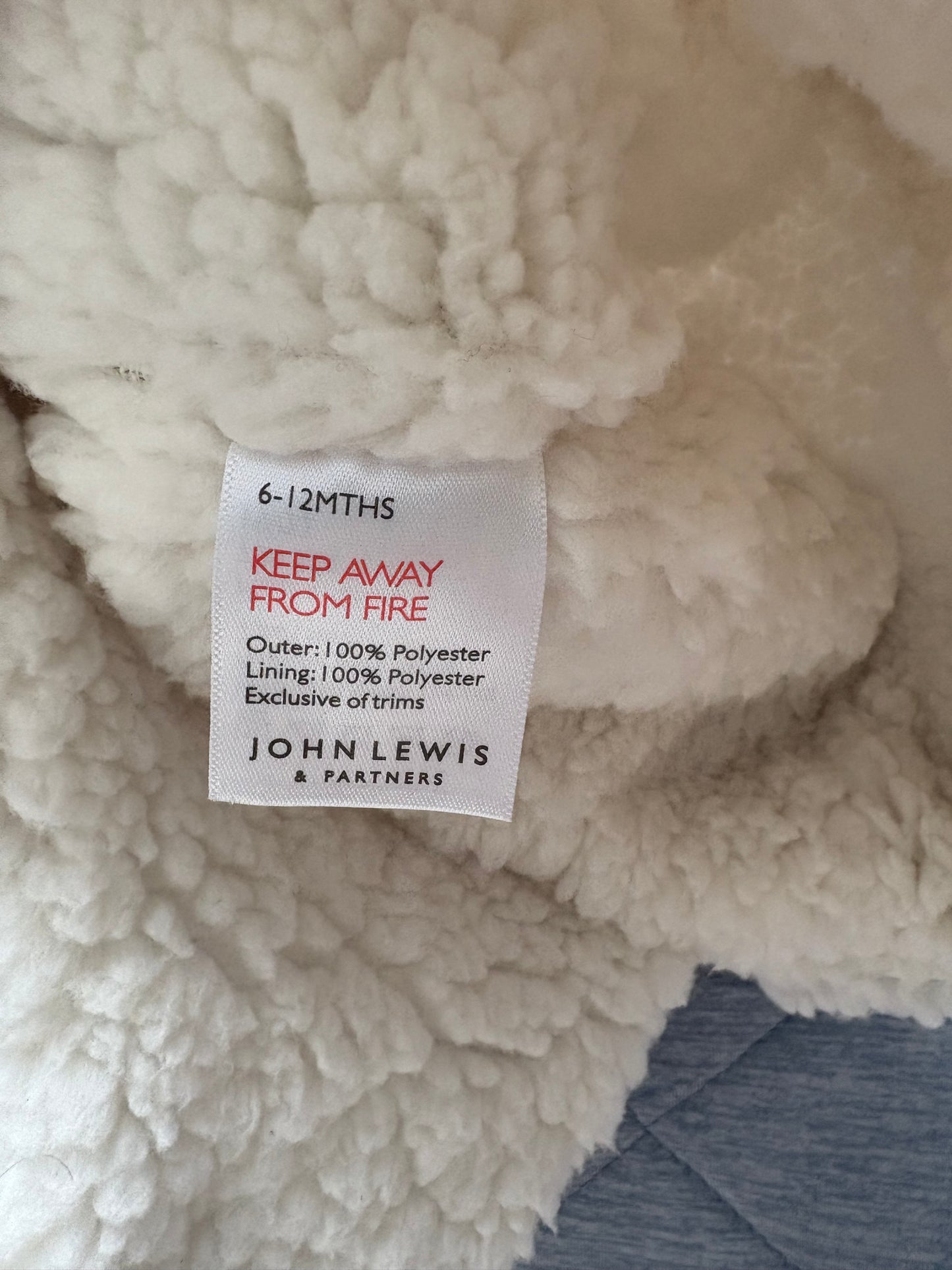 John Lewis Hat And Gloves set Colour Lilac/white Size 6-12 Months
