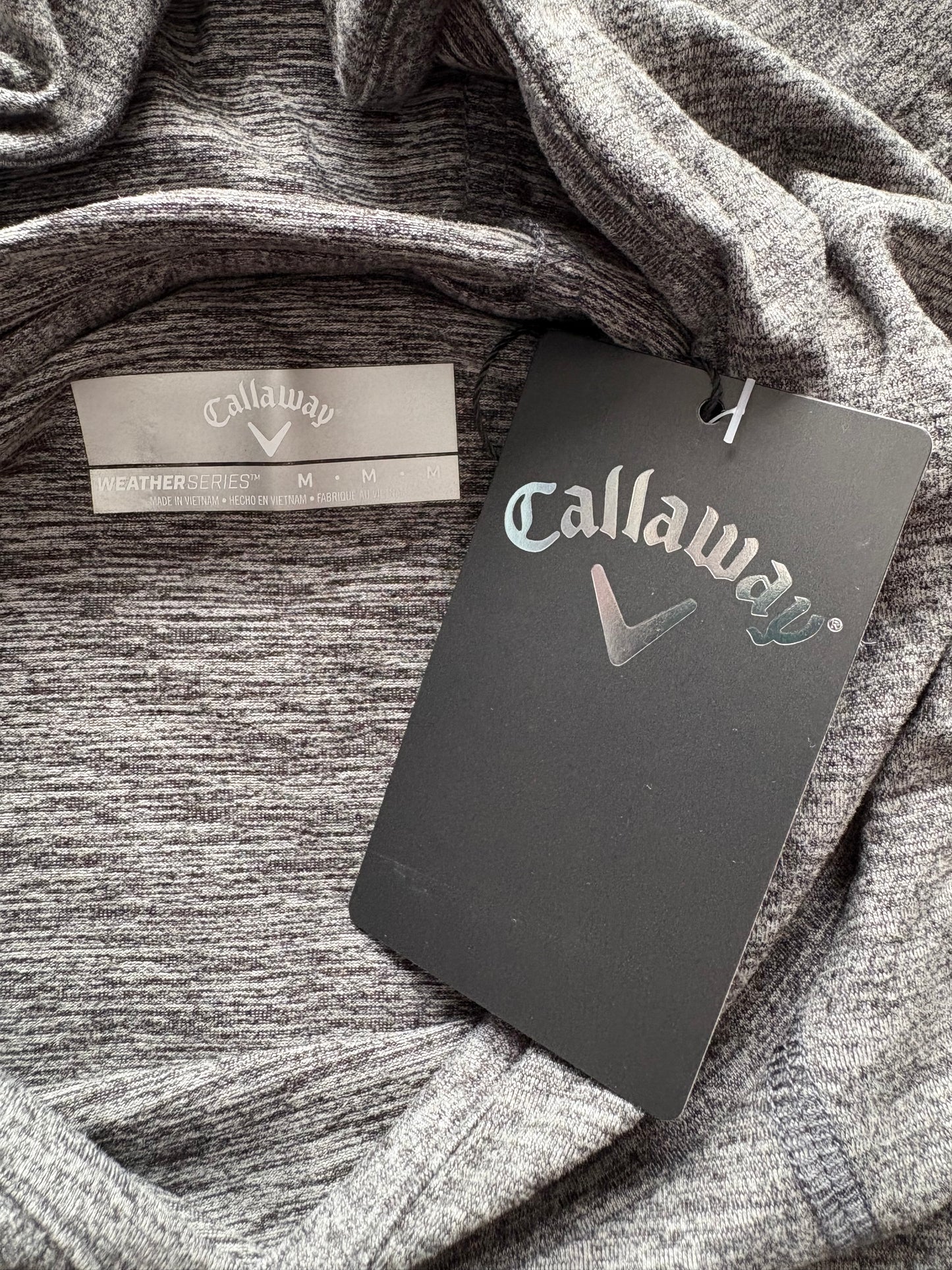Callaway OTH Long Sleeve Hooded Top Colour Black Heather Size M