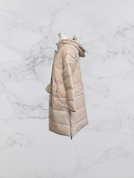 Cissy&Co Hooded Puffer Jacket Colour Beige Size XXL