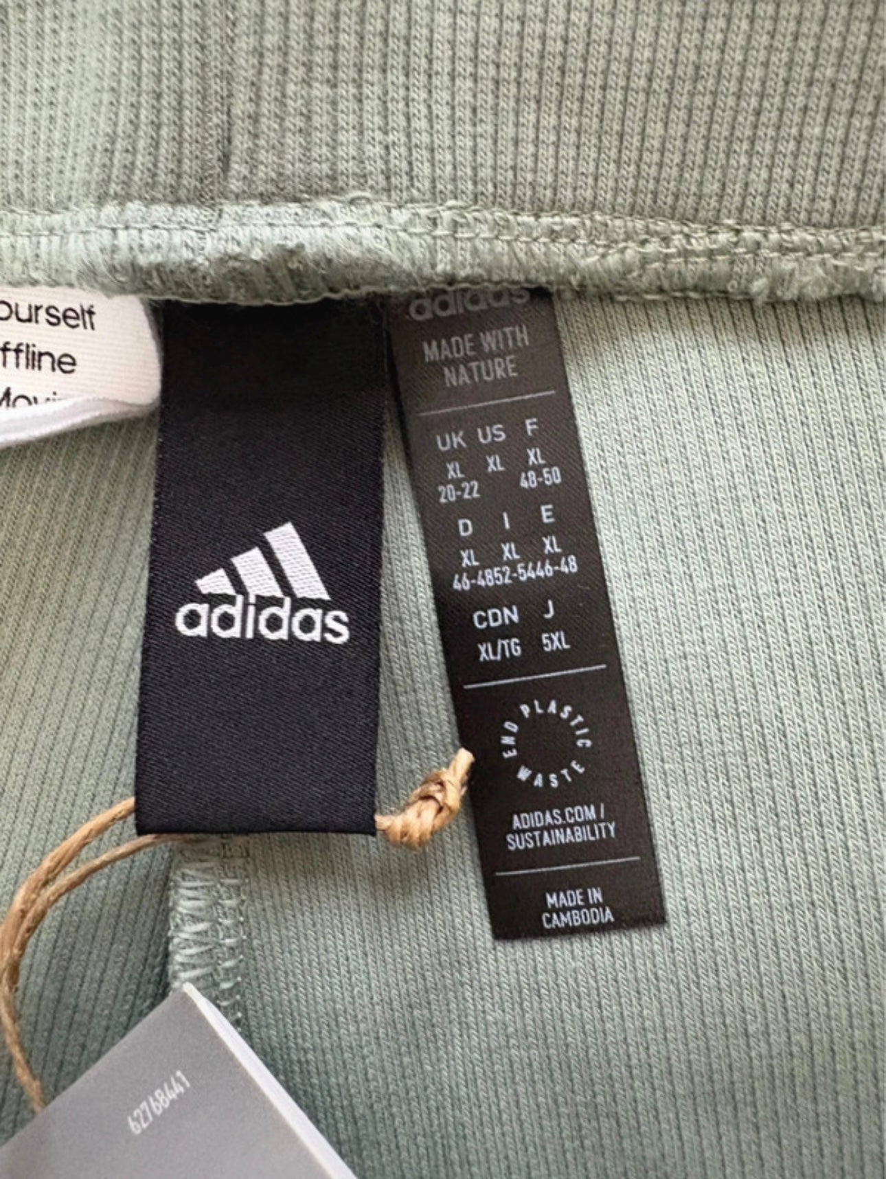 Adidas Lounge Ribbed Shorts Colour Silgrn Size 20-22