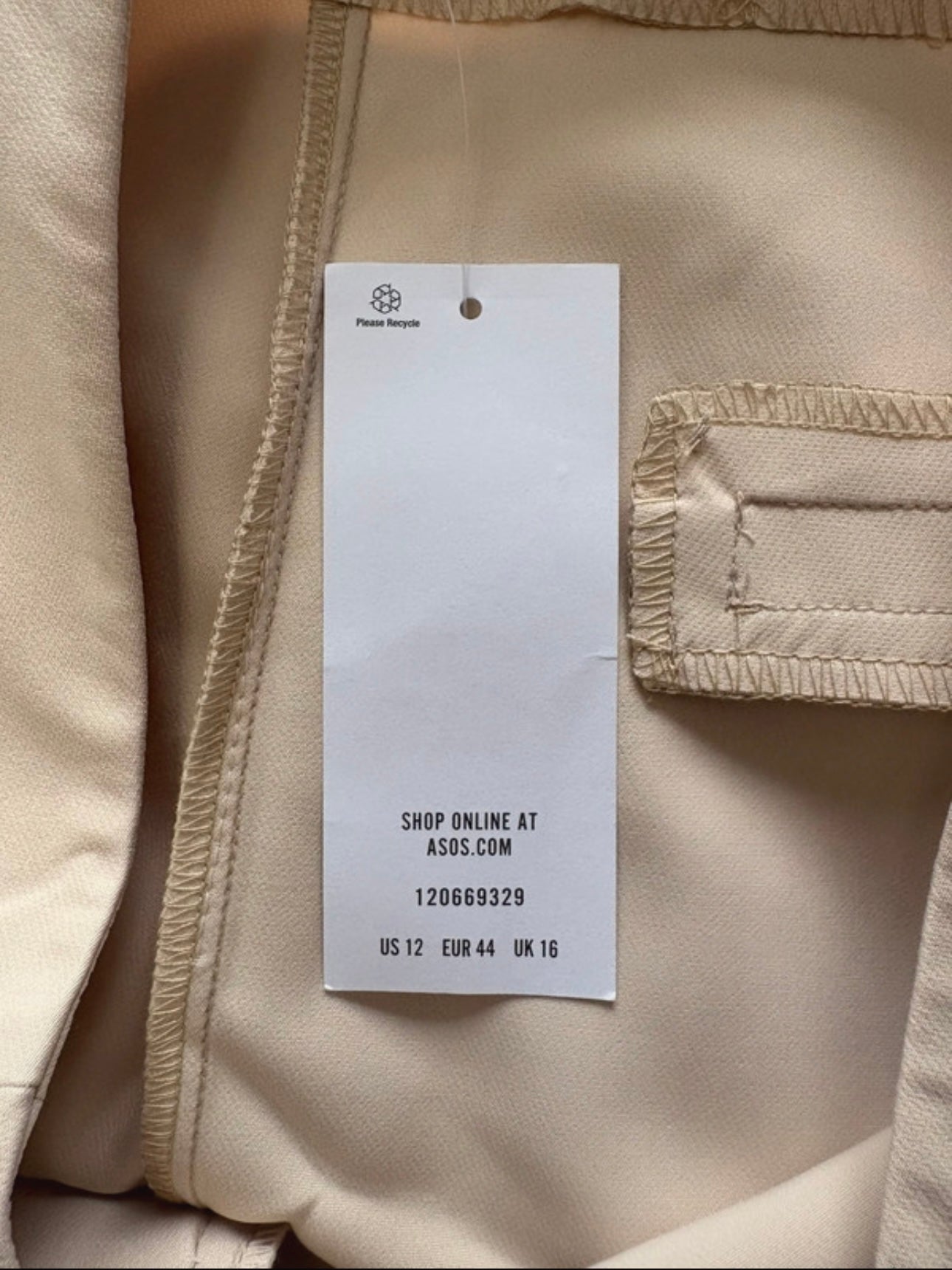 Miss Selfridge wide leg trousers Colour Cream Size 16