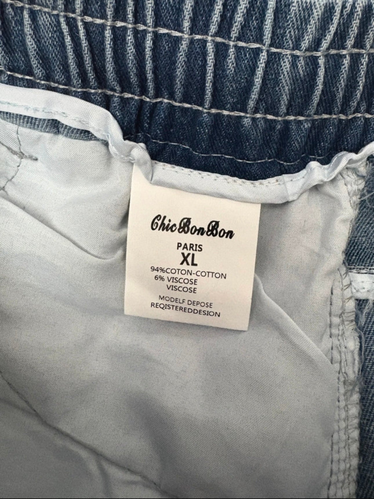 Chic BonBon Straight Leg Jeans Size XL Colour Blue