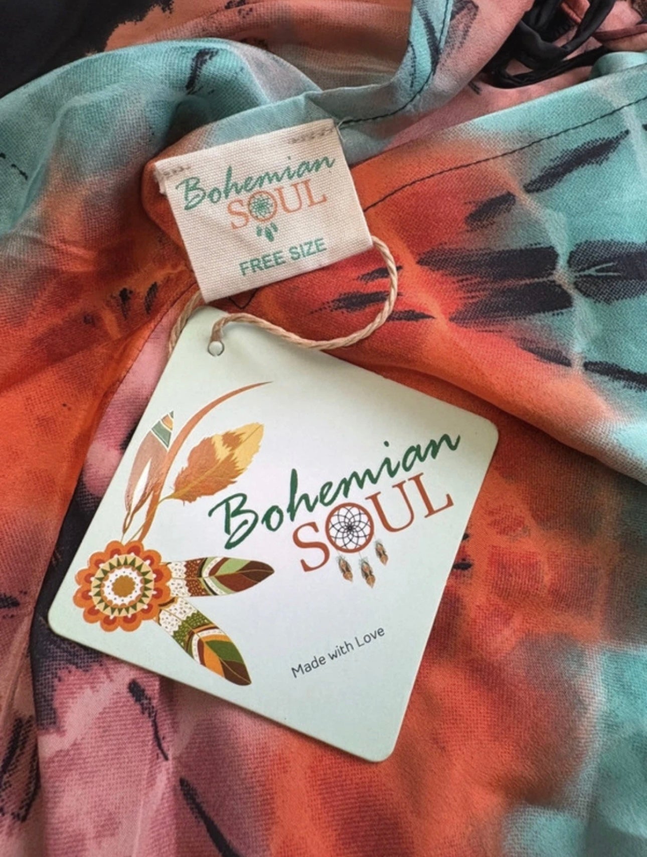 Bohemian Soul Halterneck Tie Backless Dress Colour Coral Multi One Size 8-16