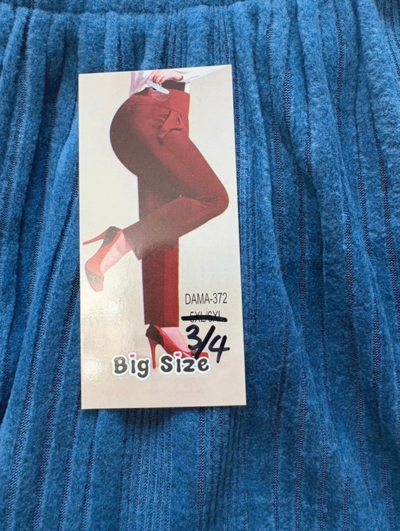 Big Size Wide Leg Trousers Colour Blue Size 3XL/ 4XL One Size 10-16