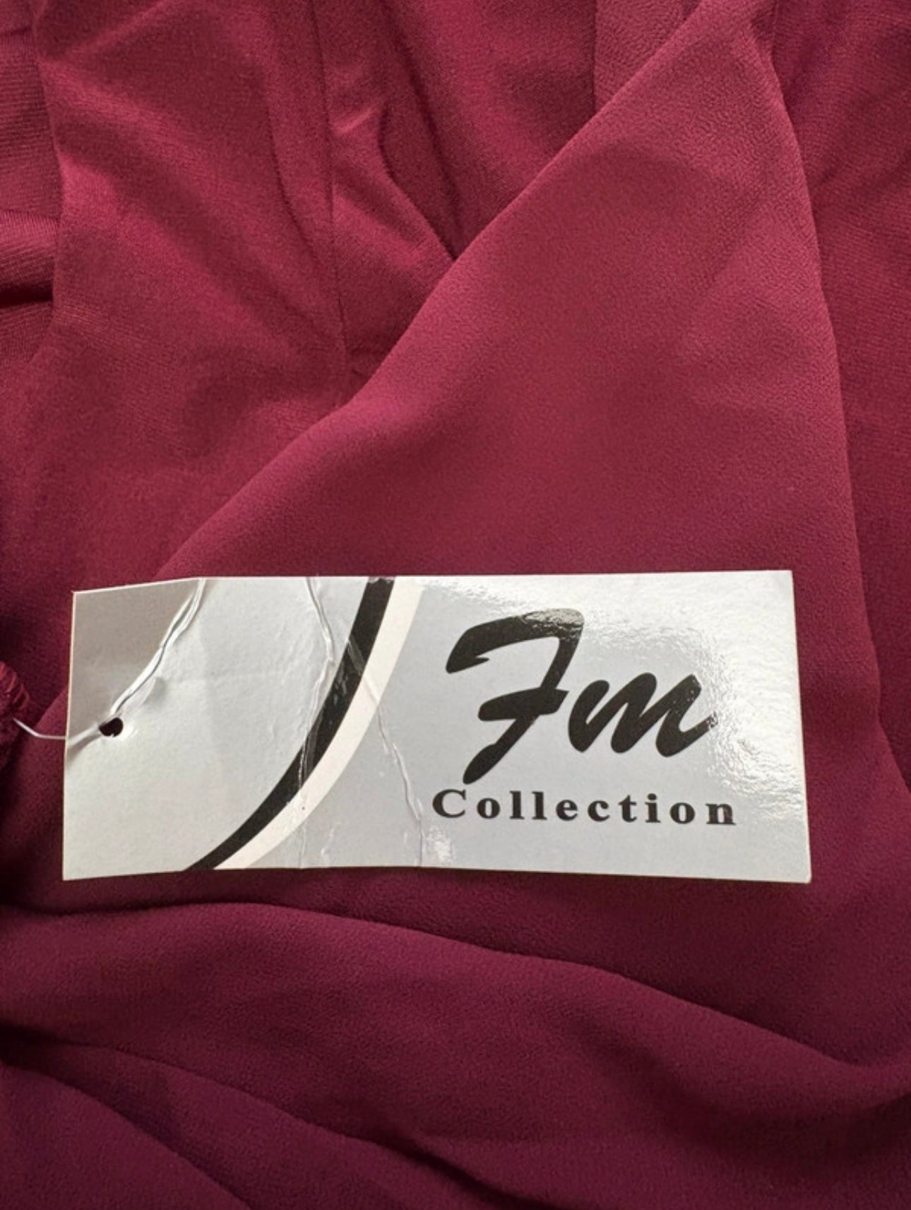 FM Collection long sleeve top Colour Burgundy Size M