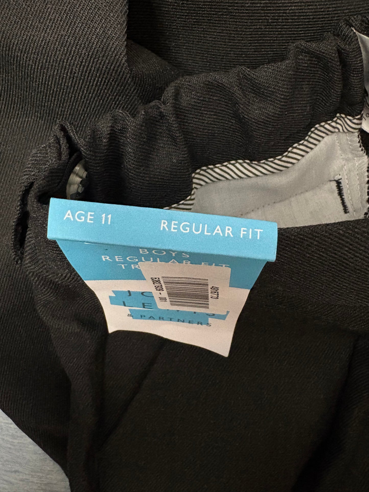 John Lewis Regular Fit Trousers Colour Grey Size 11 Years