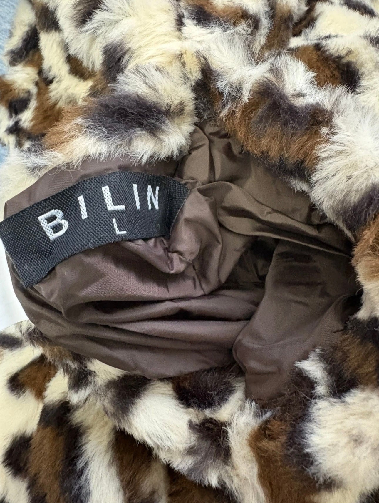 Bilin Reverse-able Faux Fur Hooded Jacket Colour Coffee Size L