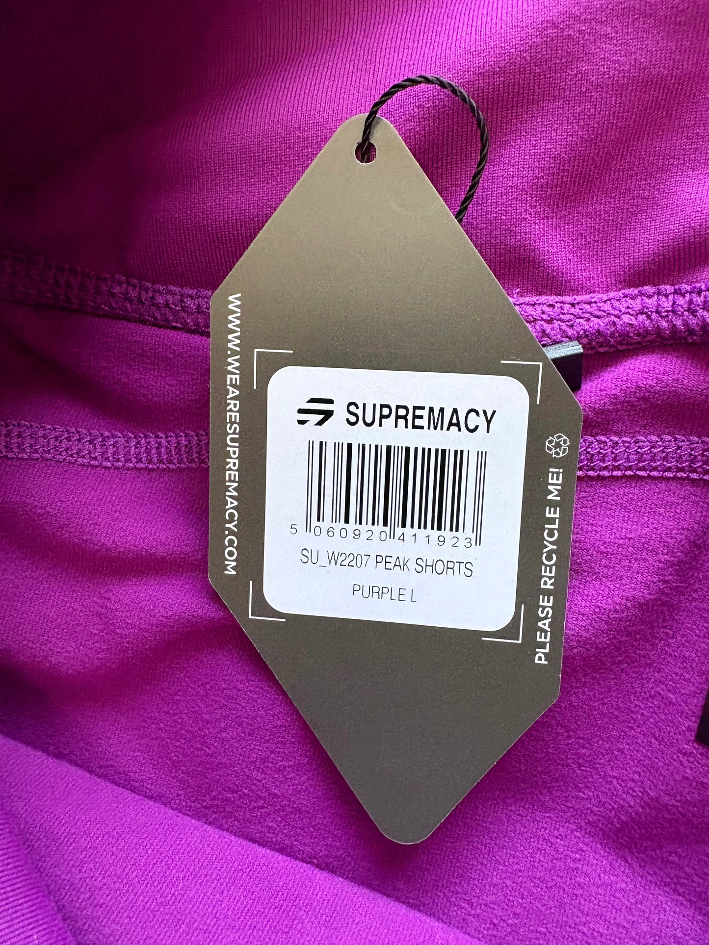 Supremacy Peak Shorts Colour Purple Size L
