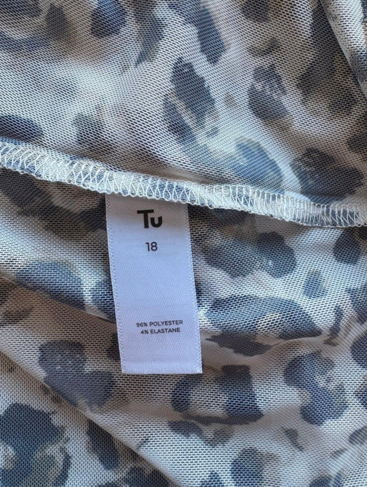 TU Semi Sheer Long Sleeve Top Colour Beige/ Brown Size 18