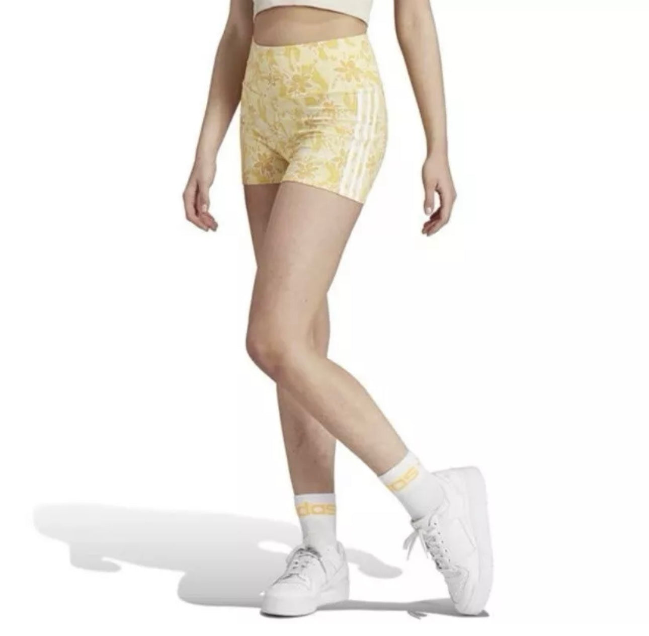 Adidas Originals Island Club All Over Print Shorts Colour Cream White Size 2XS
