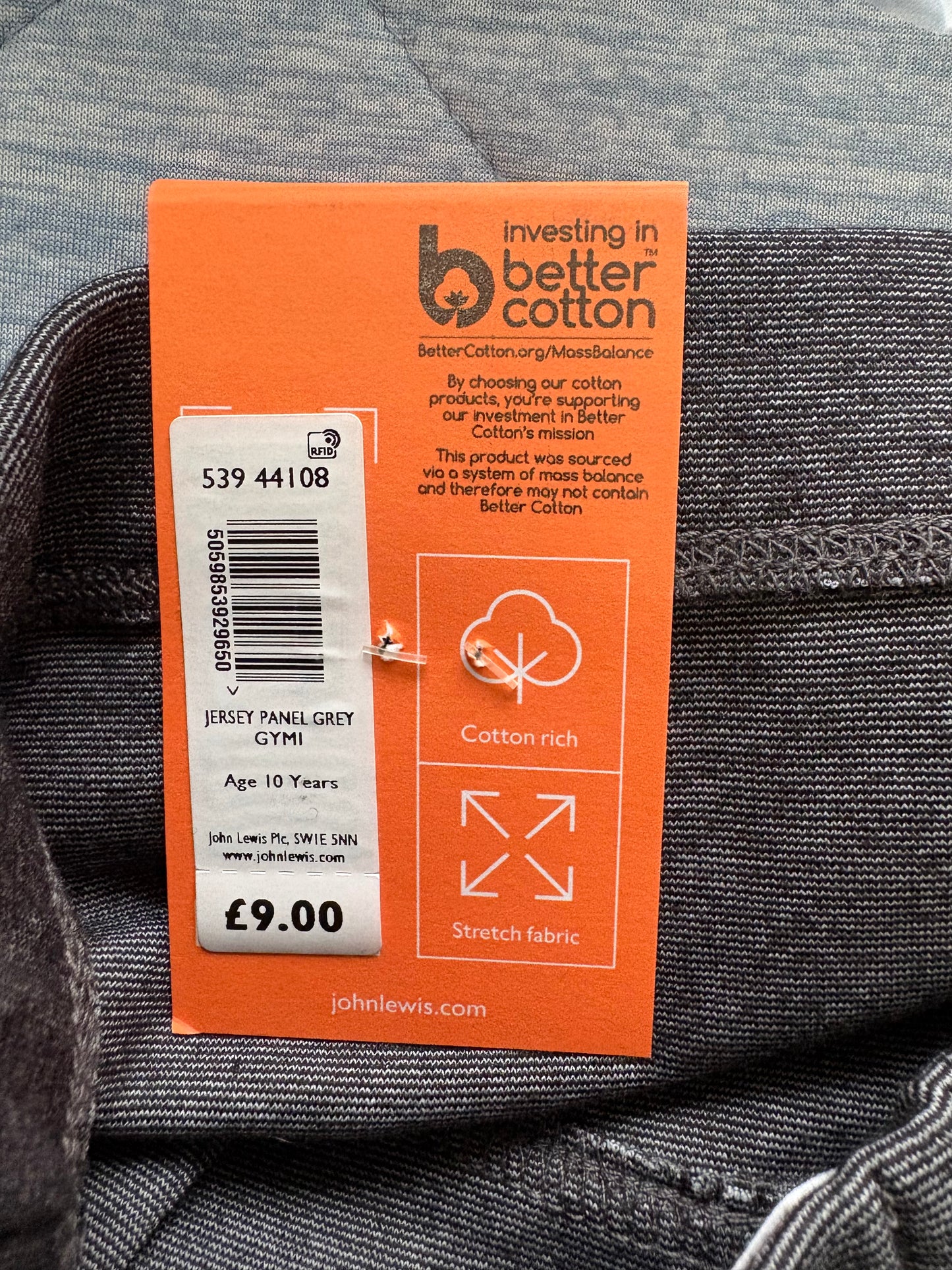 John Lewis Jersey Panel Pleated Skirt Colour Grey Size 10 Years