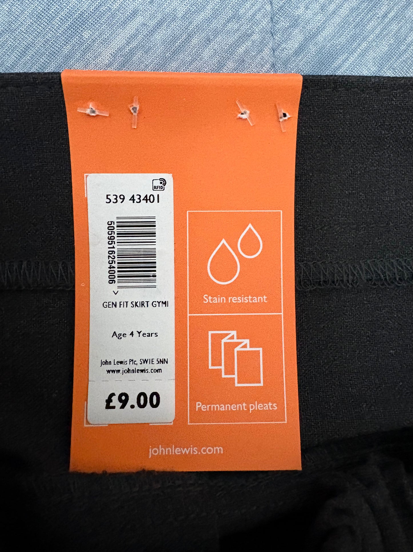 John Lewis Generous Fit Skirt Colour Grey Size 4 years