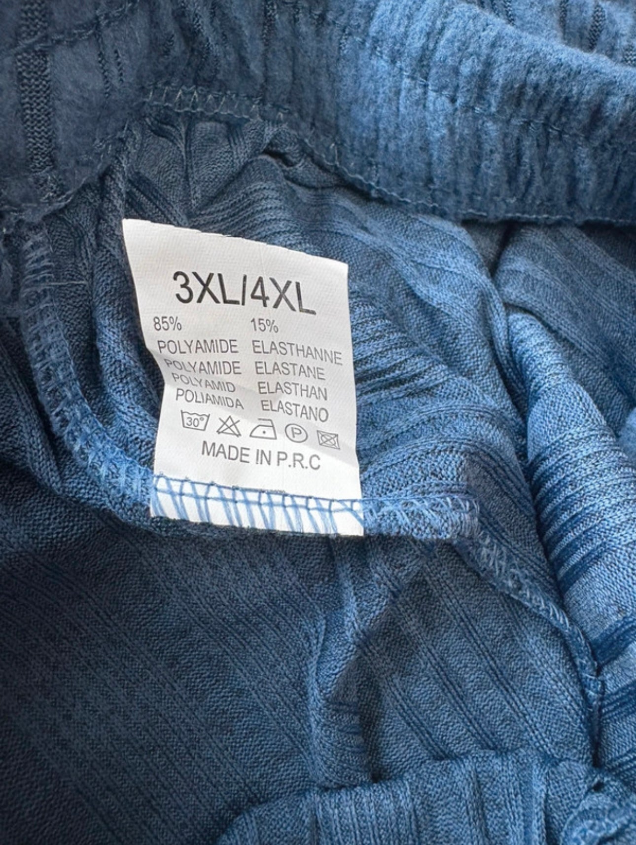 Big Size Wide Leg Trousers Colour Blue Size 3XL/ 4XL One Size 10-16