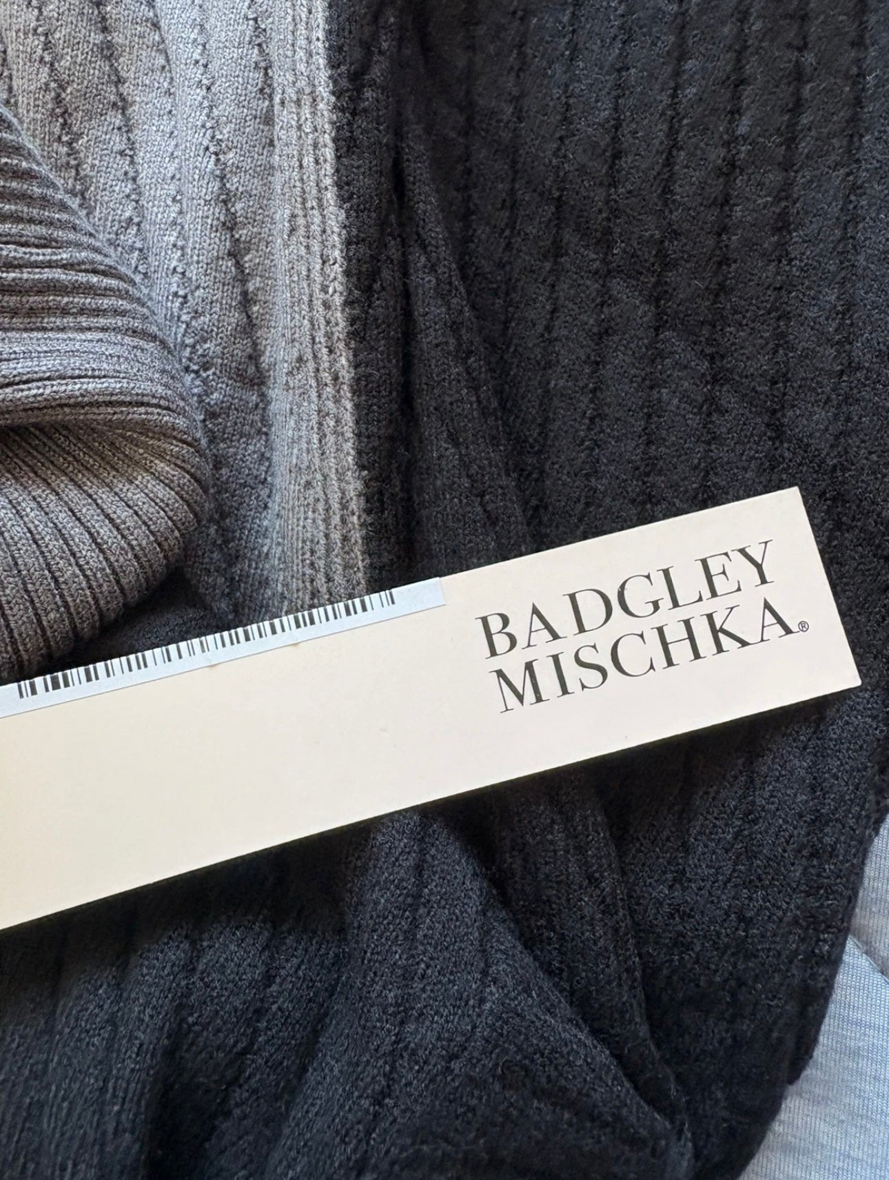 Badgley Mischka colourblock roll neck jumper Colour Black/grey Size M