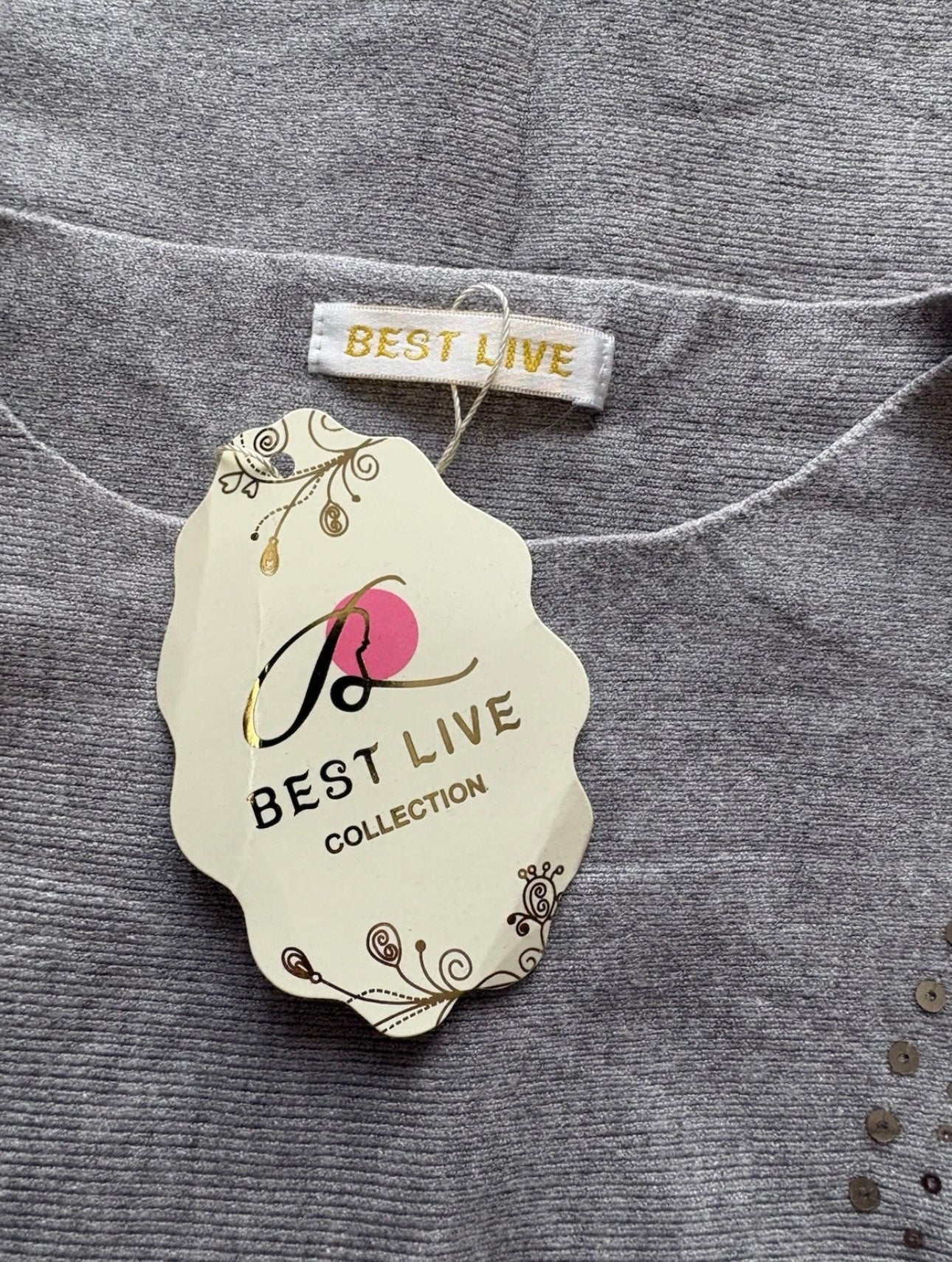 Best Live Sequin Batwing Jumper
Colour Grey One Size 10-16