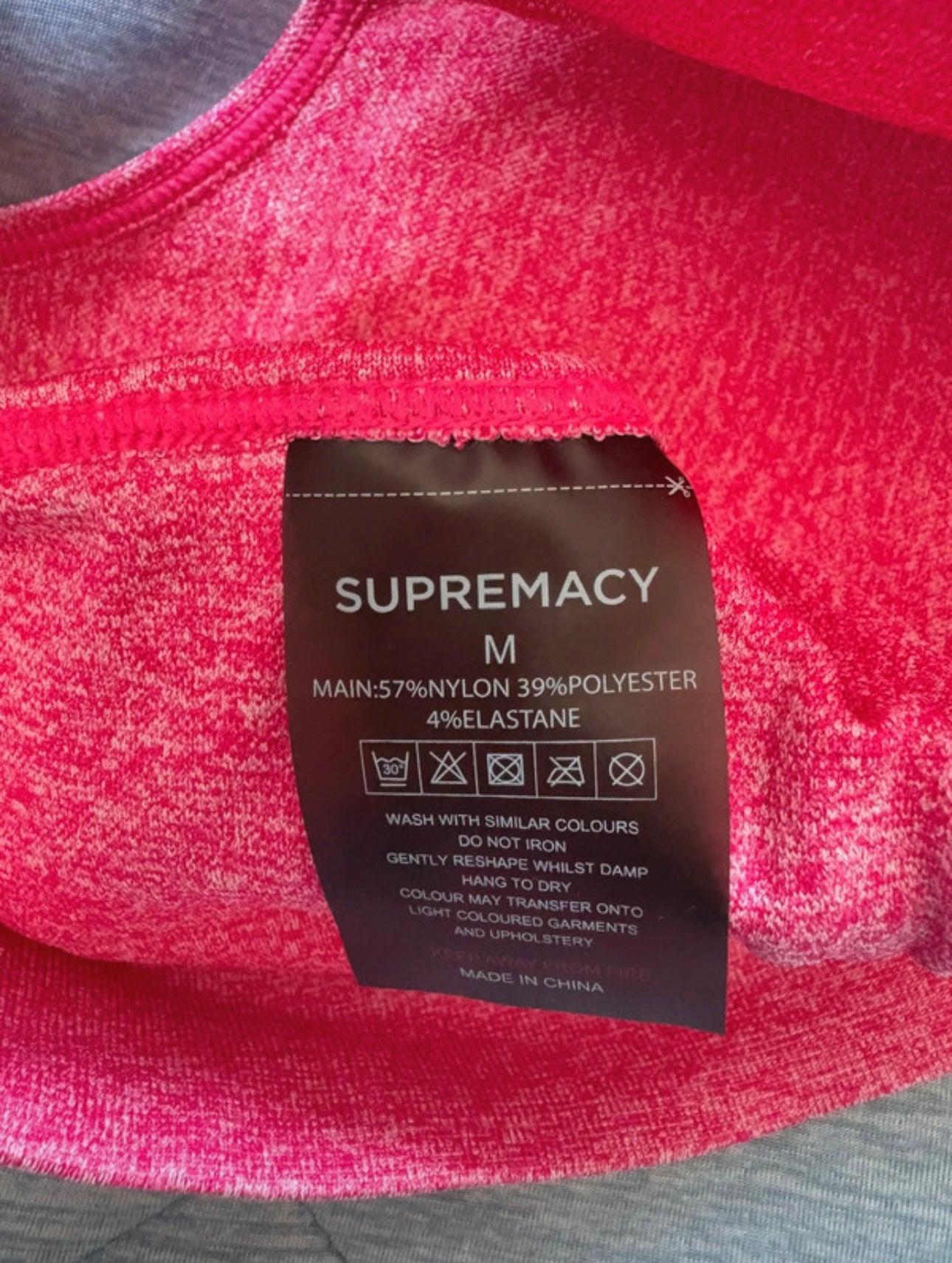 Supremacy Core Bra Top Colour Bright Pink