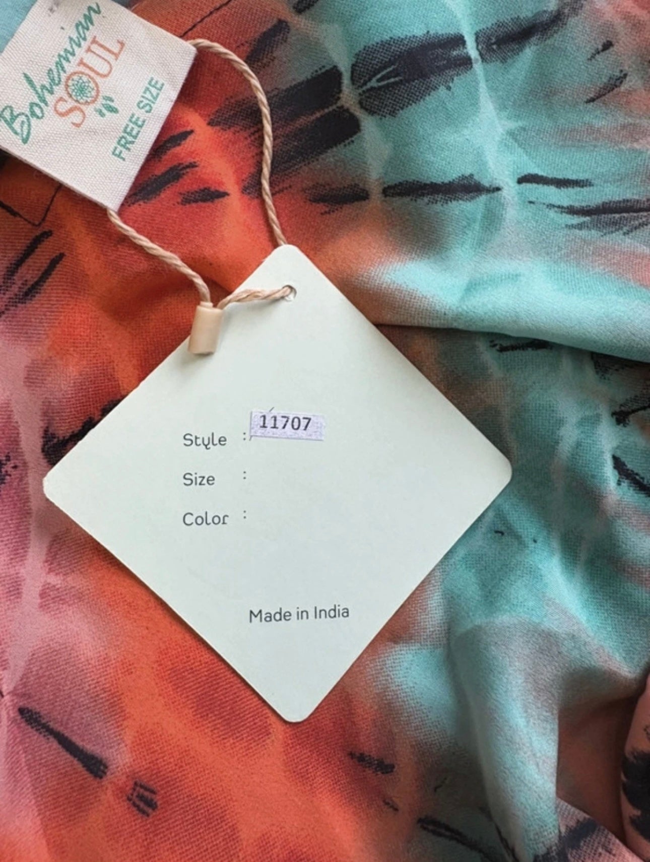 Bohemian Soul Halterneck Tie Backless Dress Colour Coral Multi One Size 8-16