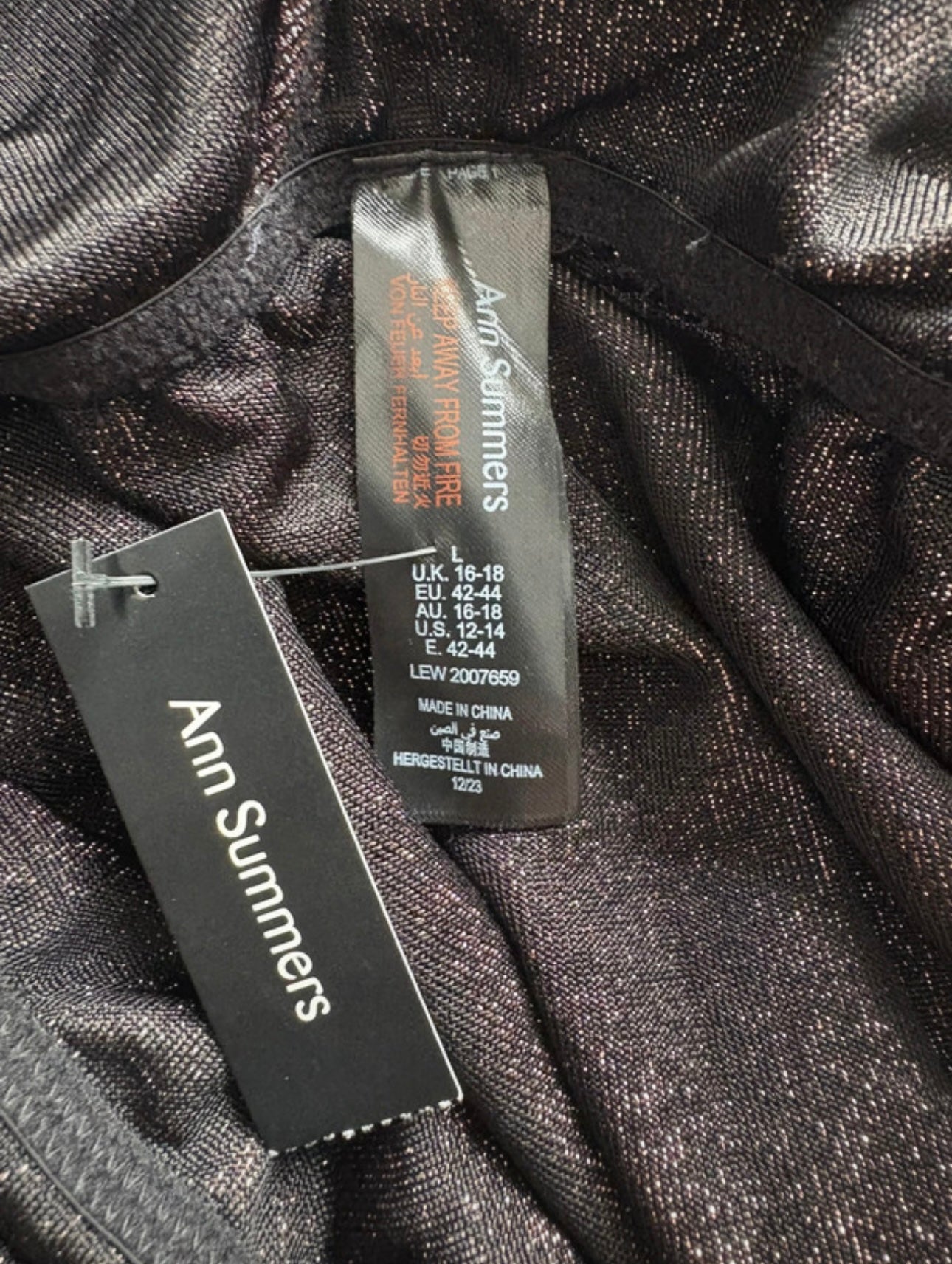 Ann Summers Island Breeze Maxi Dress Colour Bronze Size 16-18