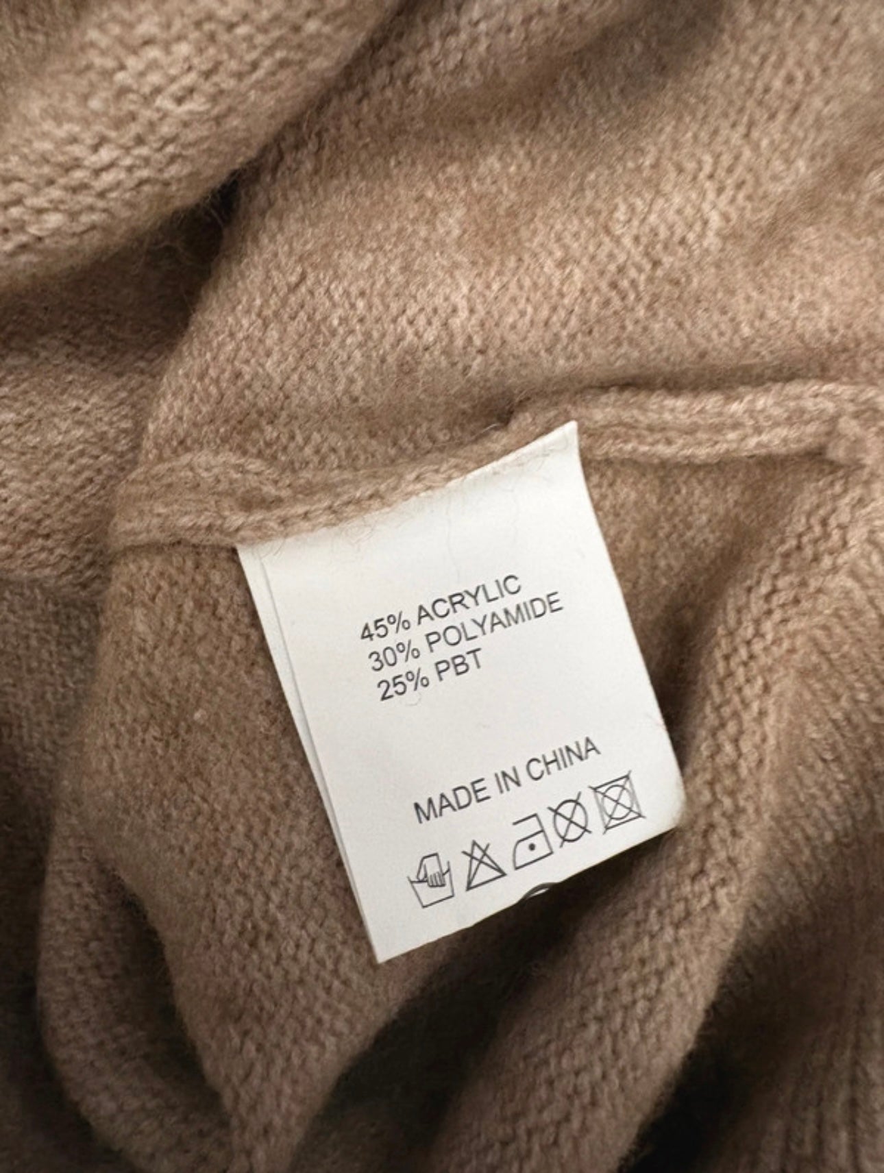 Papillonne Roll Neck Jumper Colour Beige One Size 10-22